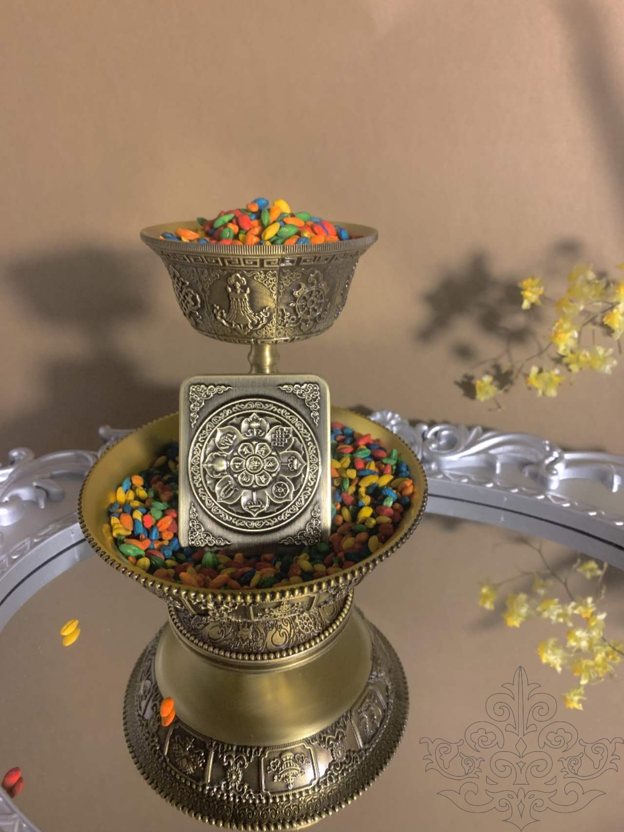 Hand-painted Zakiram Thangka -The Sole godness of Wealth-Never Fades - 图片 4