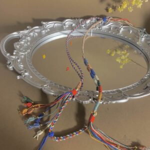 all handwoven Tibetan Blessing Cords Necklace-for Thangka or DIY