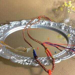 all handwoven Tibetan Blessing Cords Necklace-for Thangka or DIY